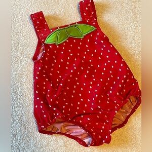 Oshkosh Baby Bathing Suit, Strawberry Print, Sz 6-9 months